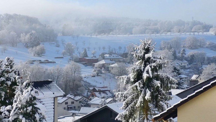 Ausblick im Winter Einfamilienhaus Niedernhausen