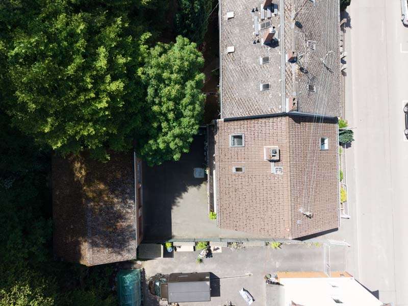 Au�enansicht Drohne Mehrfamilienhaus Wiesbaden